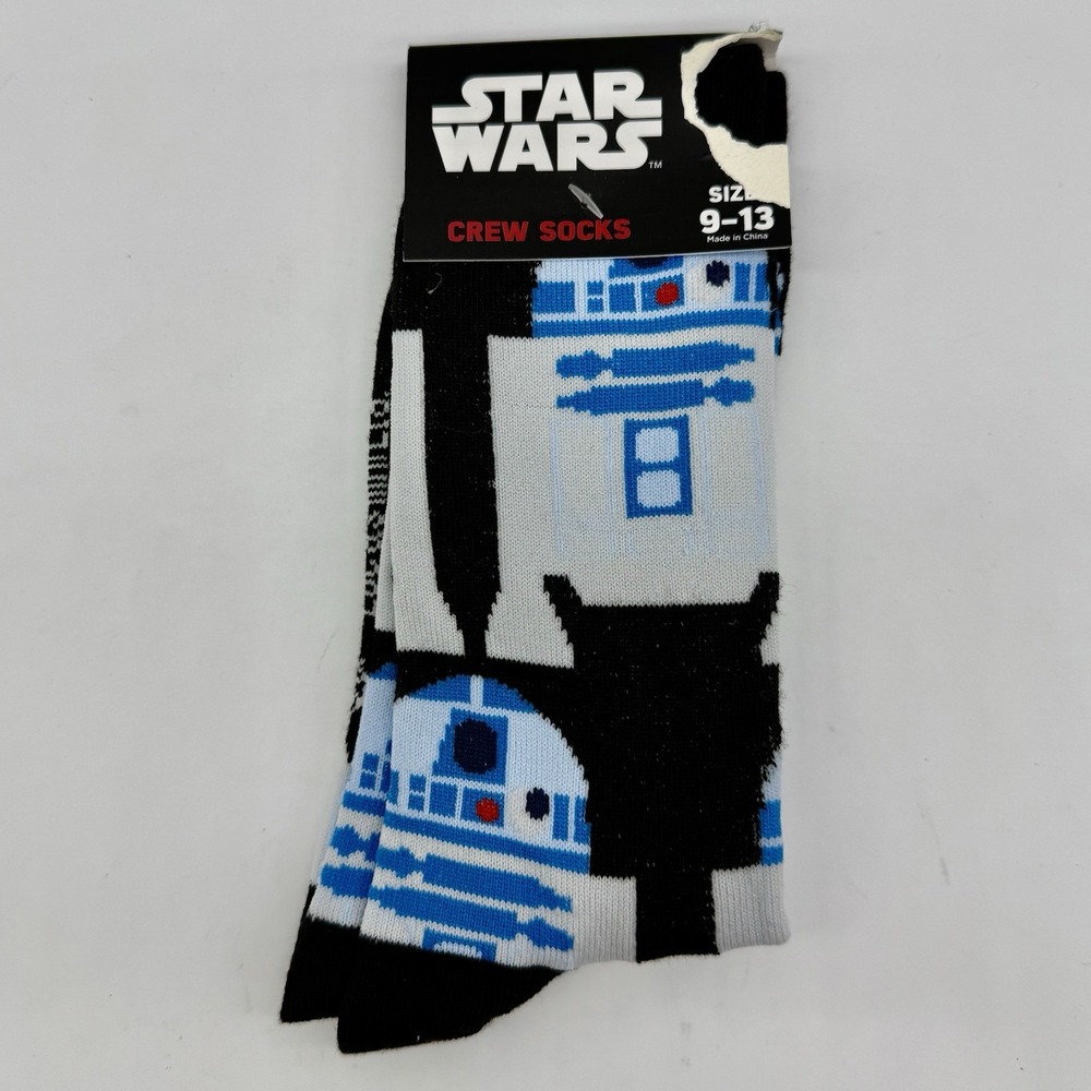 STAR‎ WARS R2D2 Crew Adult Socks Size 9-13